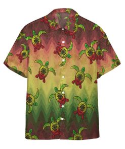 3D Reggae Turtle Hawaii Custom Short Sleeve Shirt