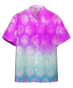 3D Sea Shell Color Aloha Shirts