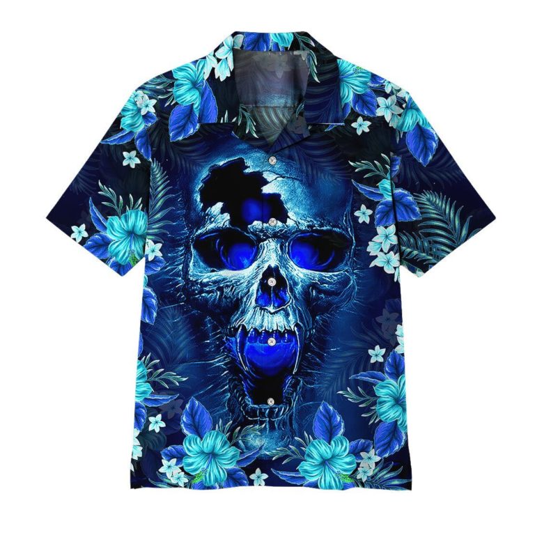 3D Skull Aloha Shirts