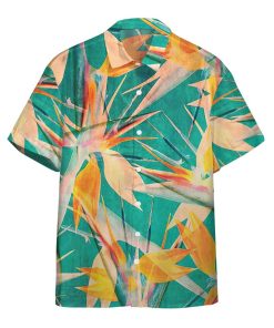 3D Strelitzia Flower Aloha Shirts