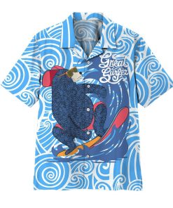3D Surfing Bear Aloha Shirts 3D Surfing Bear Aloha Shirts
