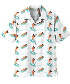 3D Surfing Girl Aloha Shirts 3D Surfing Girl Aloha Shirts