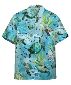 3D Swimming Sea Turtles Custom Aloha Shirts 3D Swimming Sea Turtles Custom Aloha Shirts
