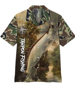 3D Tarpon Fishing Aloha Shirts