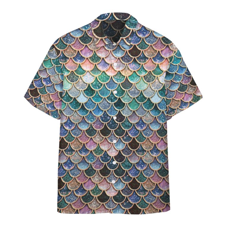 3D The Most Blue Sparkle Mermaid Tail In The Ocean Custom Aloha Shirts