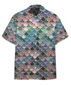 3D The Most Blue Sparkle Mermaid Tail In The Ocean Custom Aloha Shirts