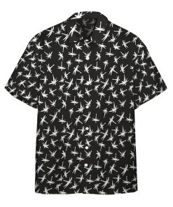 3D Tom Selleck Magnum Pi Midnight Bamboo Black Custom Aloha Shirts