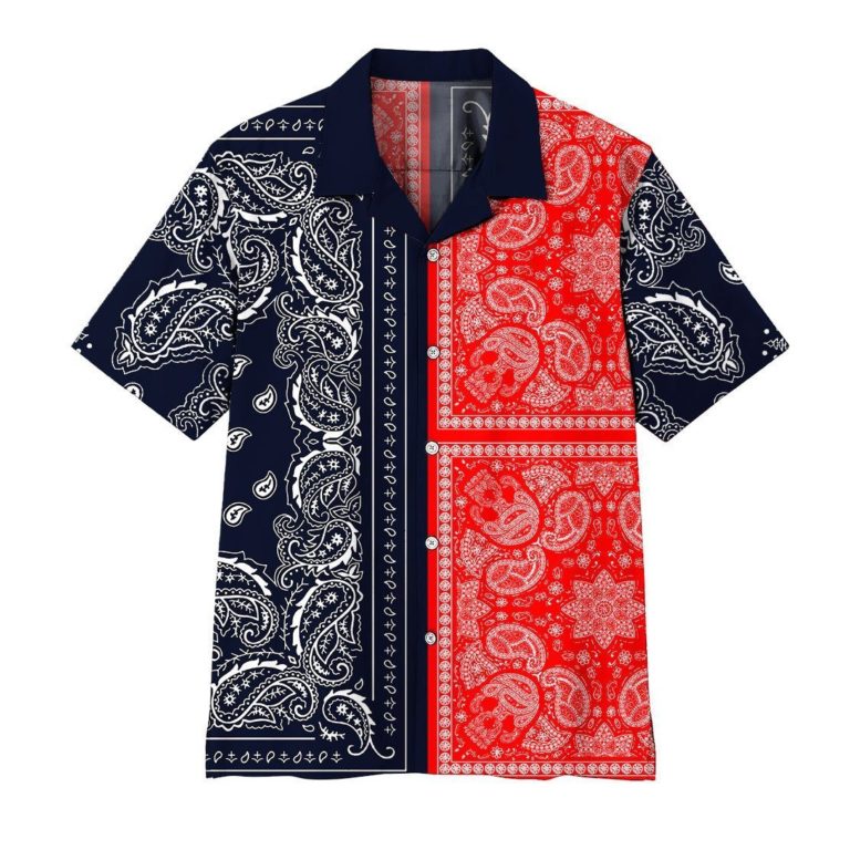 3D Two Paisley Bandanas Aloha Shirts