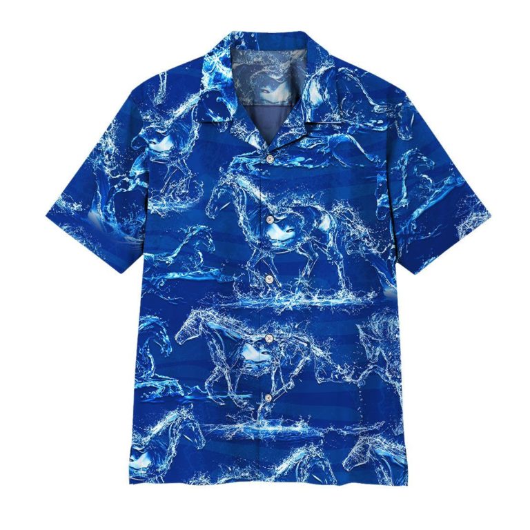 3D Water Horse Aloha Shirts
