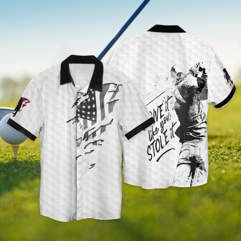 4th Of July Independence Day America Golf Men Give Y97 Casual Button-Up Shirt