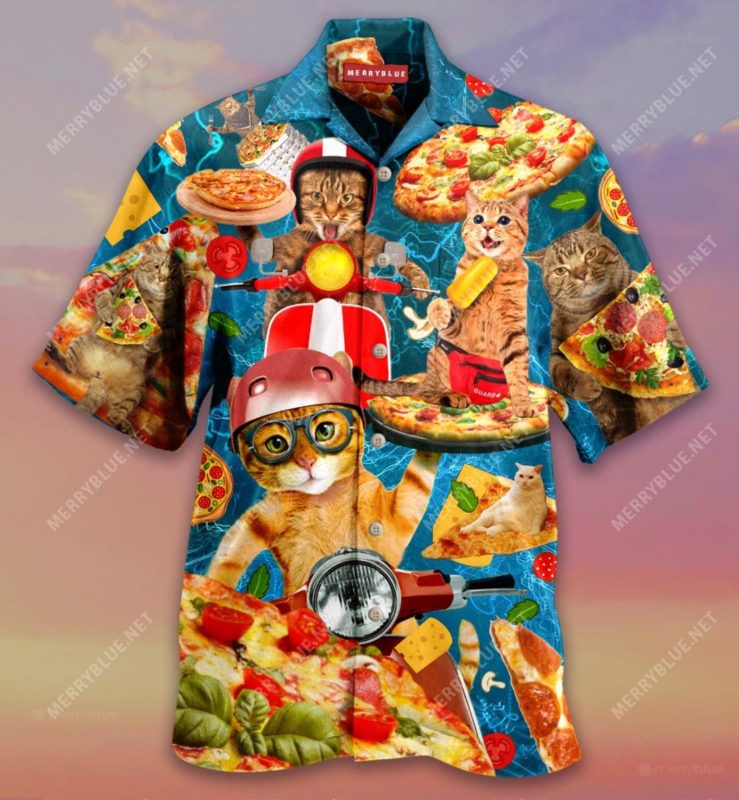 All I Need Is Pizza And My Cat Hawaiian Shirt