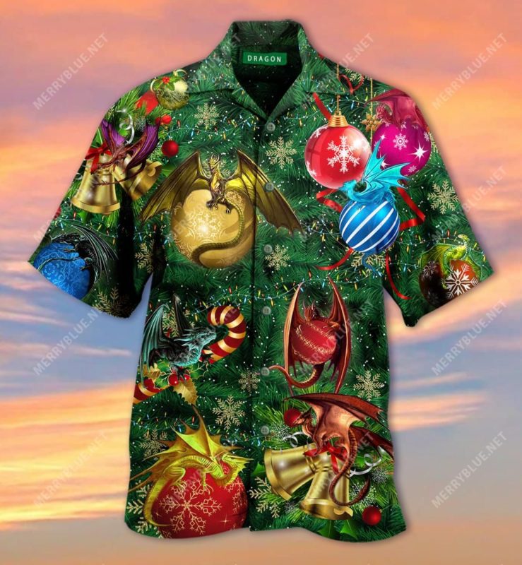 All I Want For Christmas Is A Dragon Or Two Or Five 3D Print Hawaiian Shirt