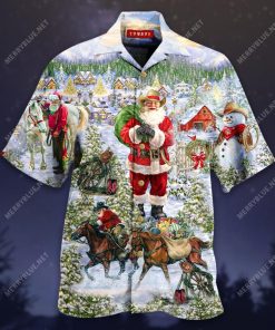 All I Want For Christmas Is A Santa Cowboy Hawaiian Shirt