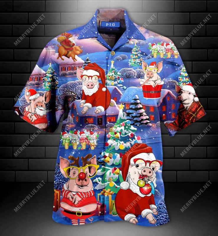 All I Want For Christmas Is Pig Aloha Shirt