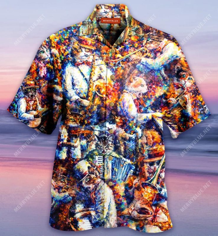 Amazing Cat Jazz B Hawaiian Shirt