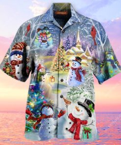 Amazing Christmas Snowman 3D Print Hawaiian Shirt