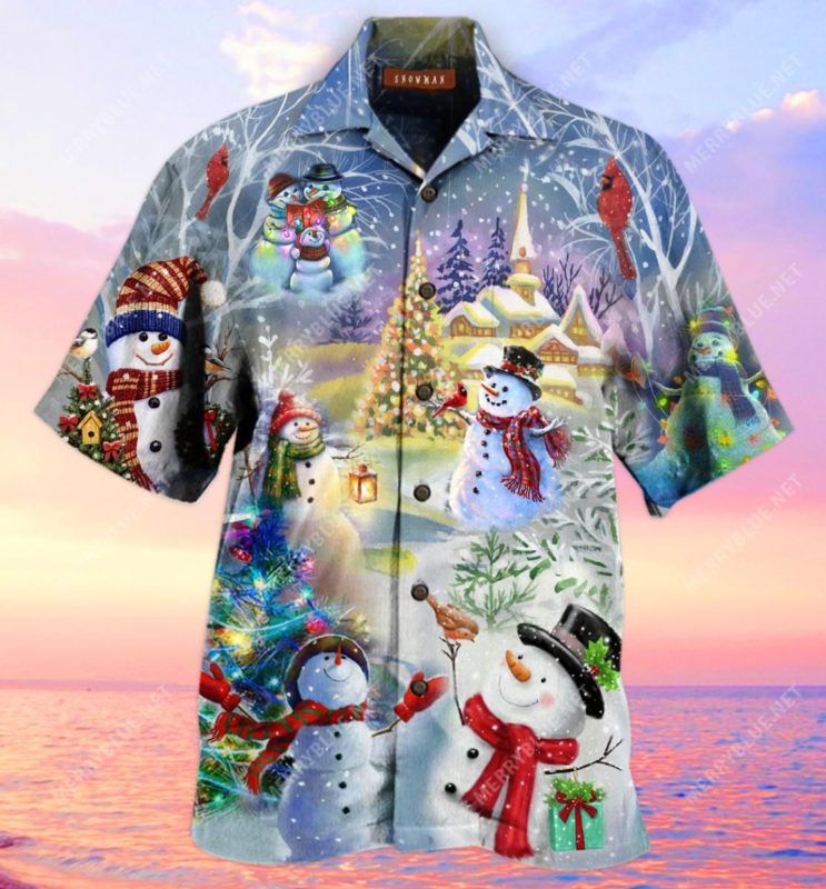 Amazing Christmas Snowman 3D Print Hawaiian Shirt