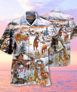 Amazing Farm On Christmas Days Hawaiian Shirt Amazing Farm On Christmas Days Hawaiian Shirt