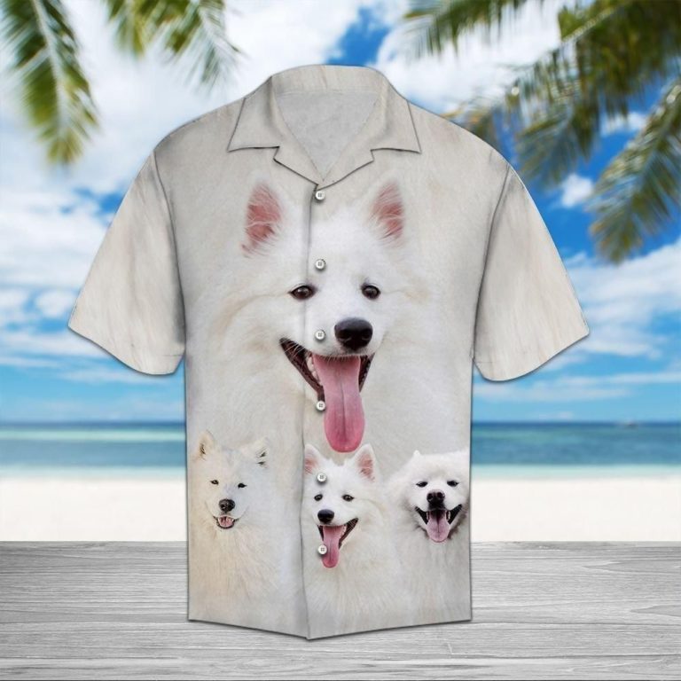American Eskimo Dog Great Short Sleeve Button Up