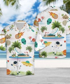 Astronaut On Vacation 3D Print Hawaiian Shirt Astronaut On Vacation 3D Print Hawaiian Shirt