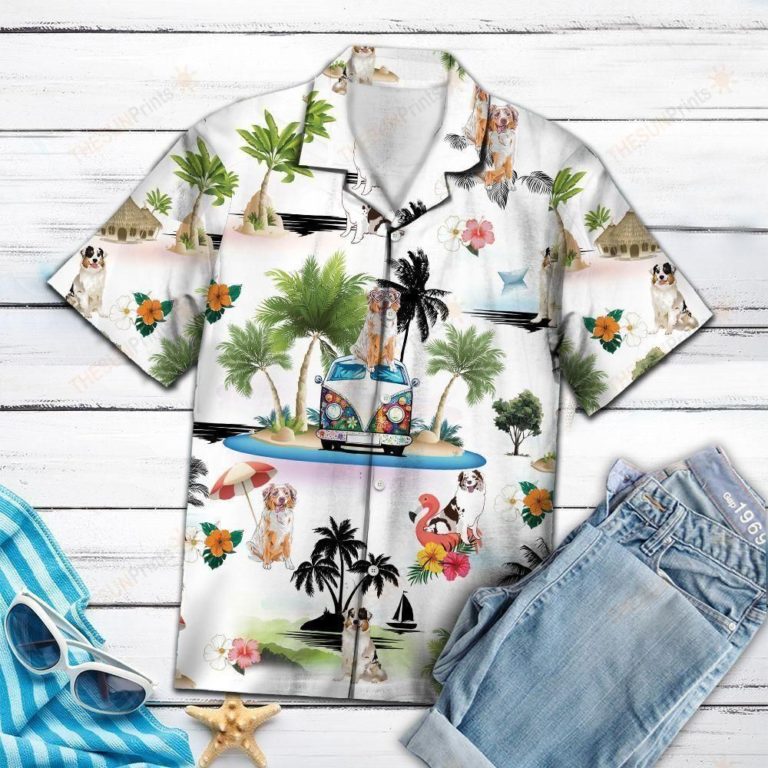 Australian Shepherd Vacation Hawaiian Shirt