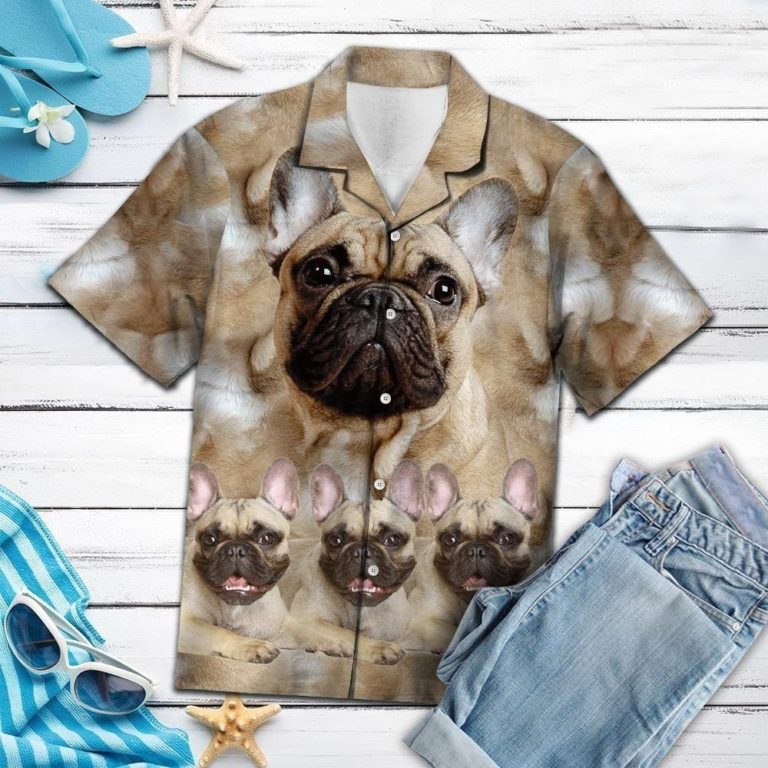 Awesome French Bulldog Casual Button-Up Shirt