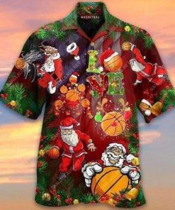 Basketball Christmas Hawaiian Shirt