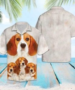 Beagle Dog Casual Button-Up Shirt