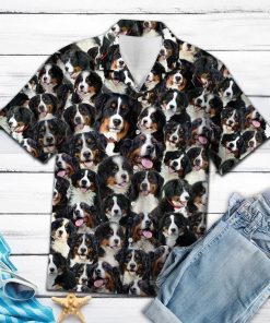 Bernese Mountain Dog Awesome Aloha Shirt