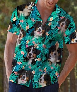 Bernese Mountain Dog Tropical Hawaiian Shirt