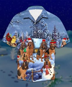 Bloodhound Christmas Hawaiian Shirt