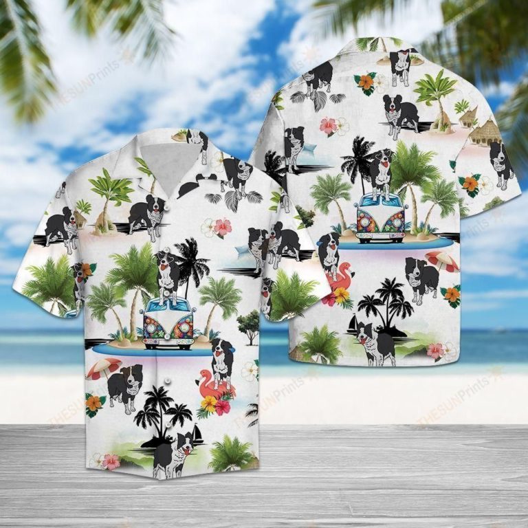 Border Collie Vacation Hawaiian Shirt