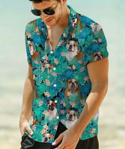 Bulldog Tropical Short Sleeve Button Up