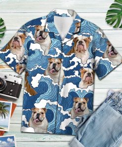 Bulldog Wave Short Sleeve Button Up