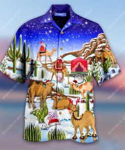 Camels Deliver Christmas Spirit Casual Button-Up Shirt
