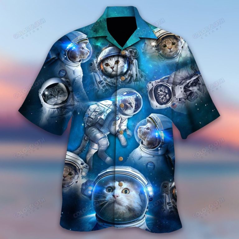Cat Astronaut Hawaiian Shirt