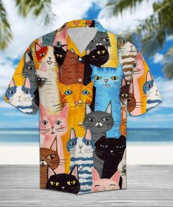 Cat Color Art Hawaiian Shirt
