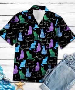 Cat Color Shadow Hawaiian Shirt