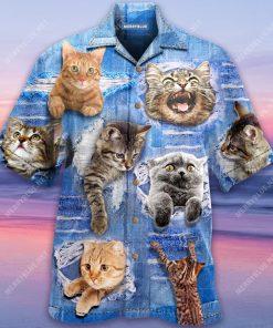 Cat Dad Life Is Purrrrfect Aloha Shirt
