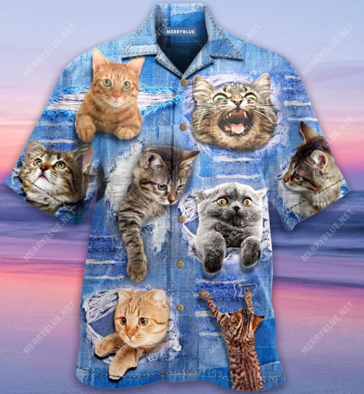 Cat Dad Life Is Purrrrfect Aloha Shirt