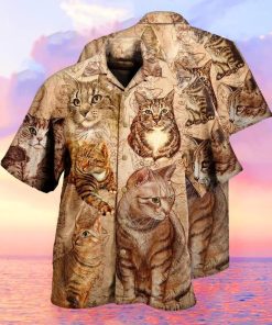 Cat Lover Casual Button-Up Shirt