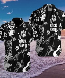 Cat Rock N Roll Hawaiian Shirt