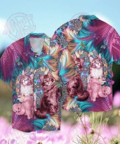 Cat Short Sleeve Button Up