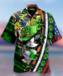 Cat St Patrick’S Day Aloha Shirt