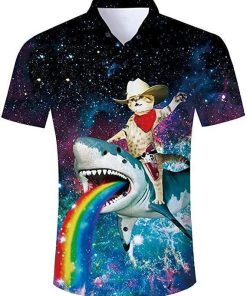 Cats Casual Button-Up Shirt