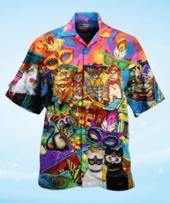 Cats Celebrate The Mardi Gras Festival Hawaiian Shirt