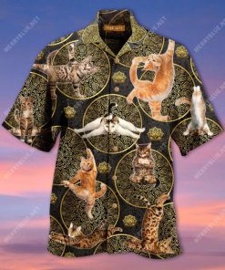 Cats Do Yoga Hawaiian Shirt