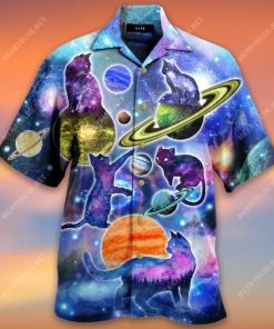 Cats Galaxy Fun For Cat Lover Gift For Patrick’S Day Hawaiian Shirt