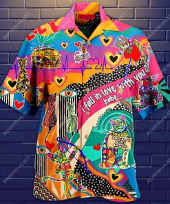 Cats Hippie Happy Valentine Day Hawaiian Shirt