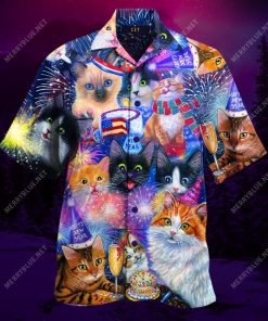 Cats Wish You Happy New Year Hawaiian Shirt